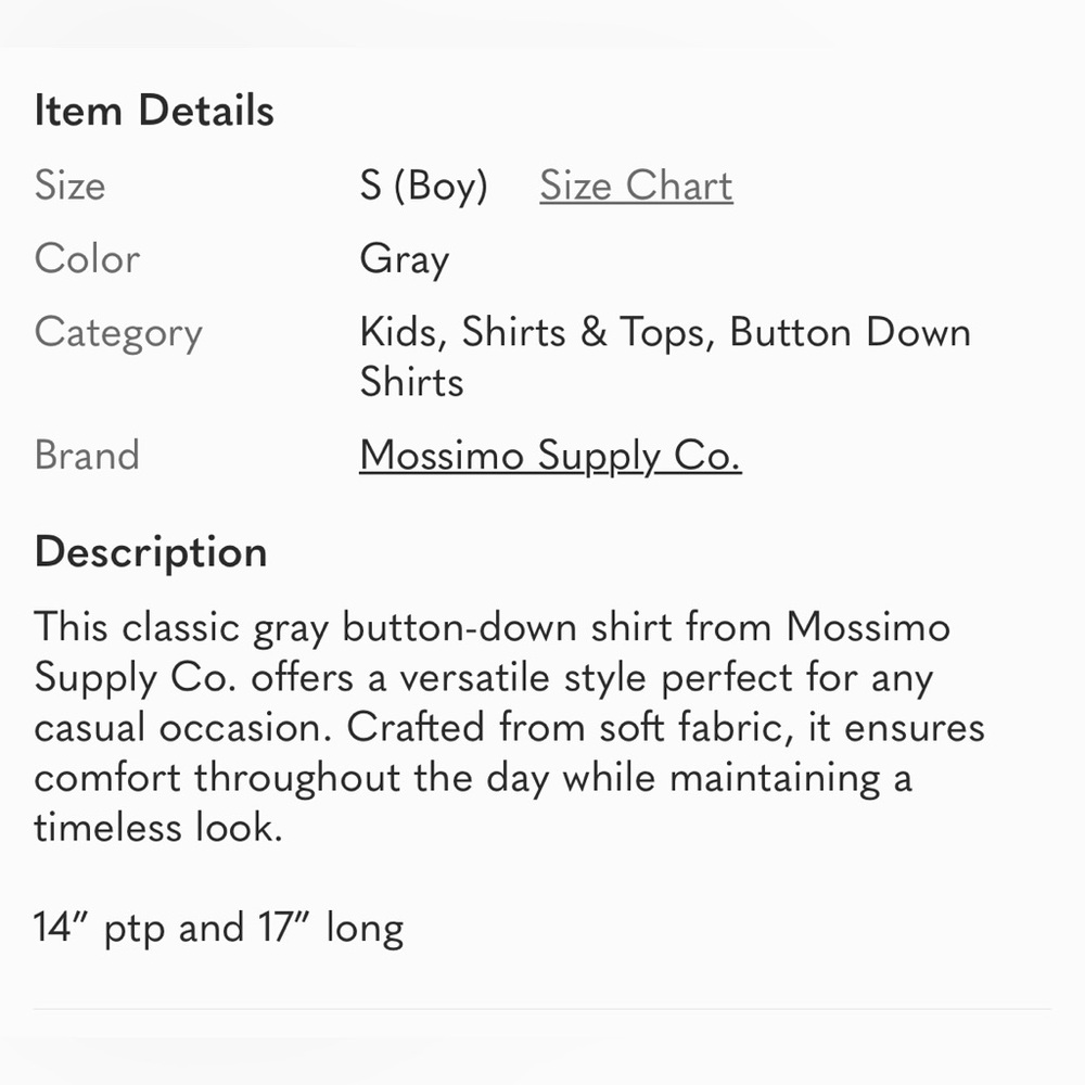 Mossimo Supply Co Gray Button‎ Down Shirt - Picture 4 of 4